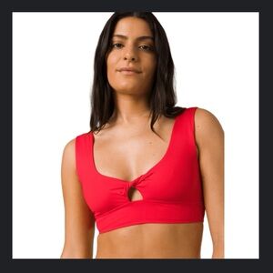 NWT PrAna Under the Palms Bikini Top - “Carmine Red” - size S 🏖️